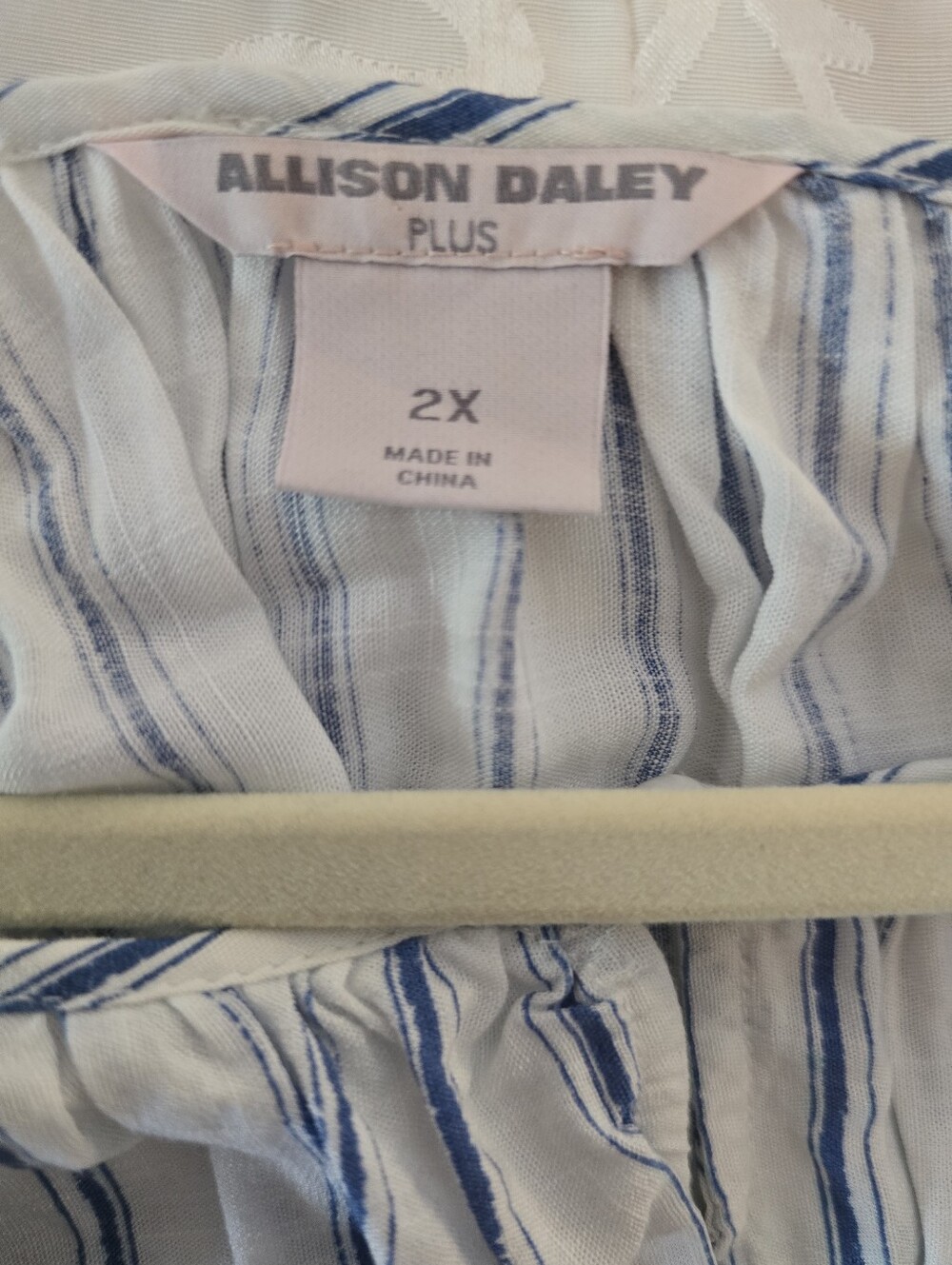 Allison Daley Blue Ombre Striped Peasant Top - Picture 6 of 6